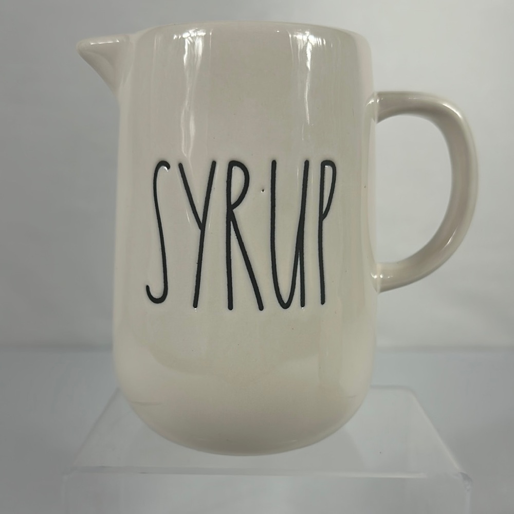 Rae Dunn White Syrup Pitcher